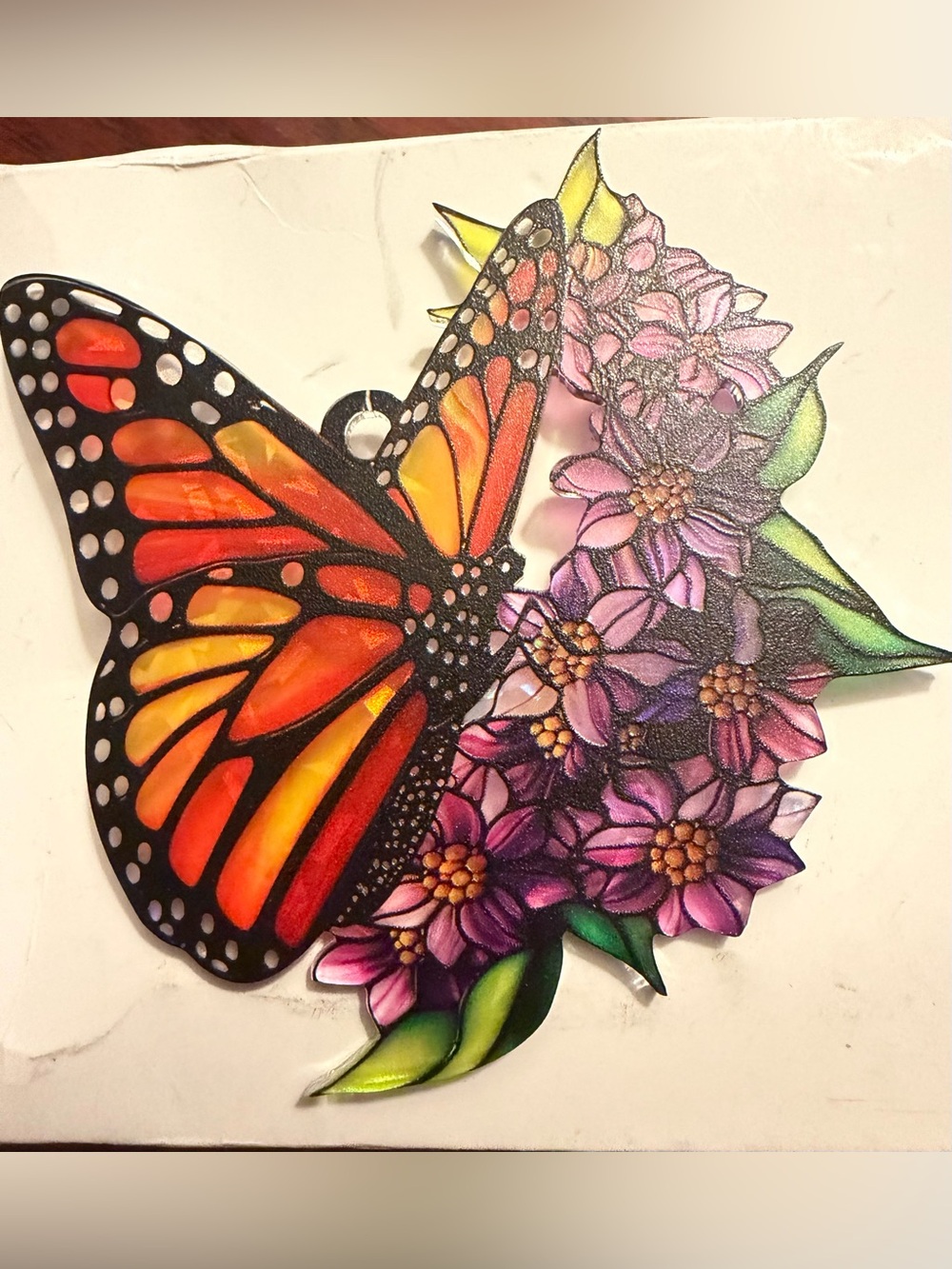 ✴️New✴️Monarch Butterfly Floral Wall Decal - Orange & Purple (2/$10)